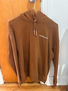 Scotch & Soda Brown Crewneck Hoodie Sweatshirt